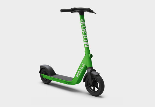 Electric Scooter Mockup for Urban Mobility and Brand Design