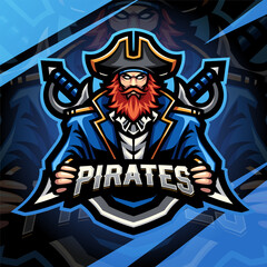 Pirates esport mascot logo design