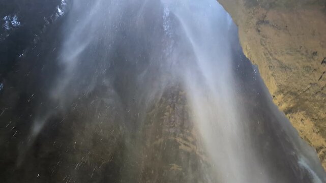 Flowing water in Varone waterfall in Tentino Alto Adige