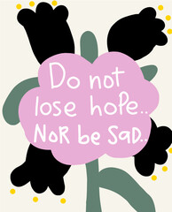 Encouraging Floral Message mental health quotes