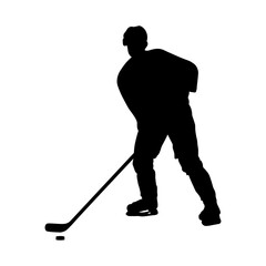 Hockey Player Silhouette.