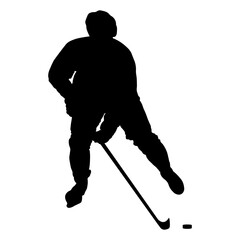 Hockey Player Silhouette.