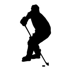 Hockey Player Silhouette.