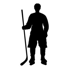 Hockey Player Silhouette.