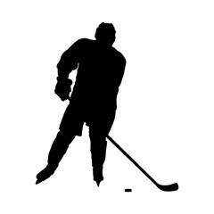 Hockey Player Silhouette.