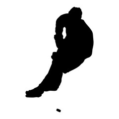 Hockey Player Silhouette.