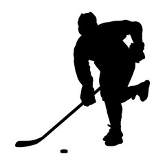 Hockey Player Silhouette.
