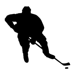 Hockey Player Silhouette.