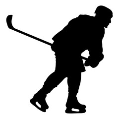 Hockey Player Silhouette.