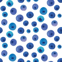Seamless pattern with blueberry berries on a white background. Vector illustration in a hand-drawn style. Fruit print for packaging, branding, labels, and covers. Cute and delicious blueberry print © Diana  Sityaeva 