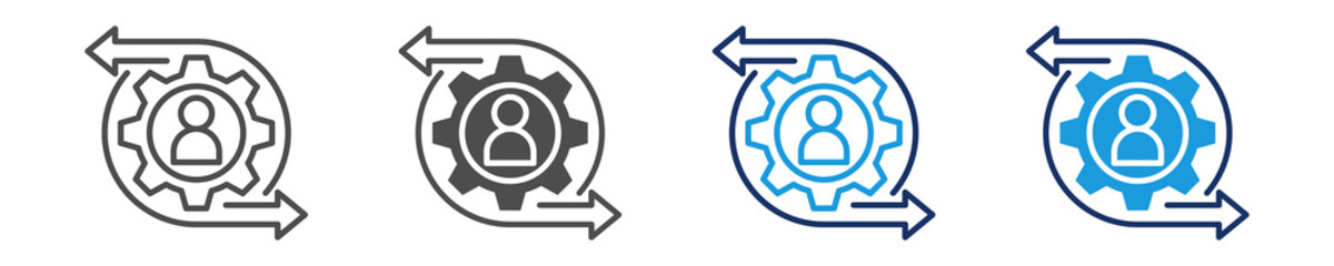 change management icon sheet with multi style