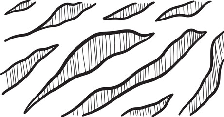 Obraz premium Black and white zebra stripes pattern illustration