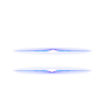 Bright glowing light flare effect with a white gradient on transparent rectangle fade