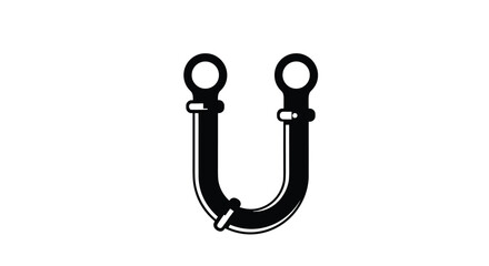 Solid black icon of a U-lock or D-lock, a common security device used for locking bicycles, shown on a white background.
