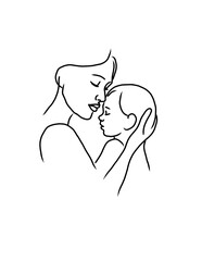 Mother holding sleeping child