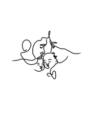 Mother holding sleeping child