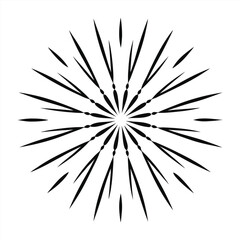Naklejka premium Set of hand-drawn fireworks and sparklers illustrations in sketch style for celebration designs.Golden firework vector banner with hand drawn exploding starbursts and festive sparkles