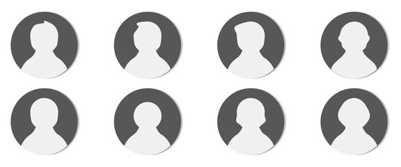 User icon in minimal flat, stroke style. User profile icon set. Profile icon. Avatar icons set. Hand drawn user profile icons set diverse people avatars sketch style illustration and more. 