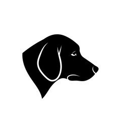 Elegant Silhouette of a Labrador Retriever Head Profile.