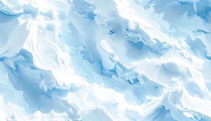 Abstract swirling light-blue and white paint-like textures, smooth, fluid, and luminous, giving a cool, airy aesthetic