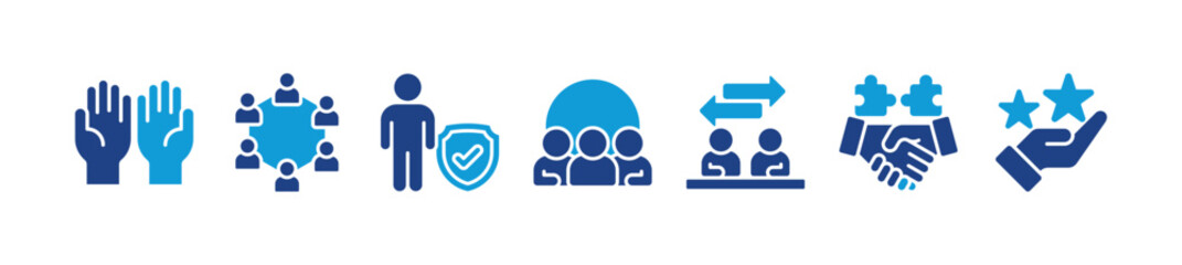 Social capital web banner icon vector illustration concept for interpersonal relationships with icons of participation, networking, trust, belonging, reciprocity, engagement, and value norms.
