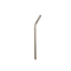 Reusable stainless steel straw on white background, eco-friendly choice
