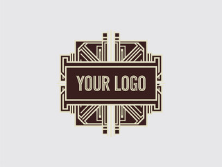 Geometric Logo Template with Custom Text Page.