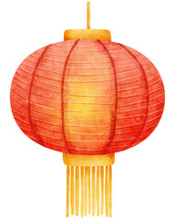 Illustration of a Red Chinese Lantern