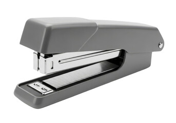 Durable grey office stapler, a reliable tool for securing papers