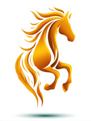 Dynamic Fiery Horse with Red Flames Running Across Starlit Night Sky in Intricate Fantasy Illustration