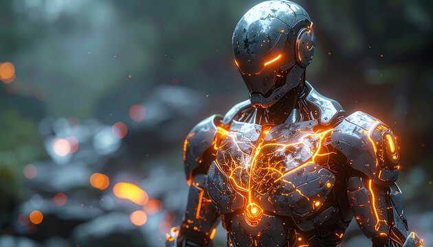 Fantasy Sci-fi armor grown organically - Powered by Adobe