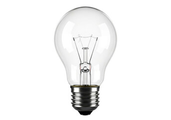 Bright Incandescent Light Bulb Symbolizing Innovation and Illumination