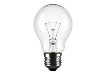 Bright Incandescent Light Bulb Symbolizing Innovation and Illumination