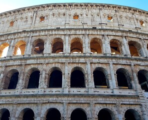 Colosseum in Rome, Italy. Roman Coliseum is one of the main tourist attractions in Rome.