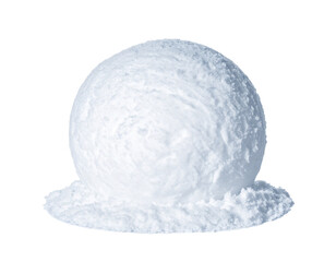 Snowball isolated on white background