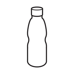Plastic Bottle Outline Icon &ndash; Minimal Beverage Container