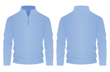 Blue fleece long sleeve. vector © marijaobradovic