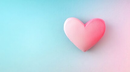 Fototapeta premium Love symbol in soft gradient background emotional concept abstract art serene environment close-up view