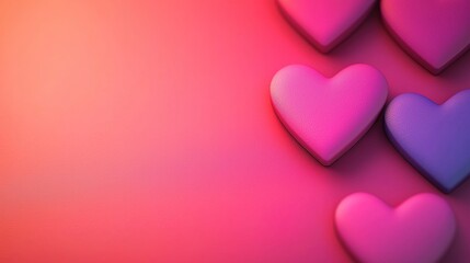 Heartfelt love expression soft gradient background digital artwork calm environment close-up view emotion concept