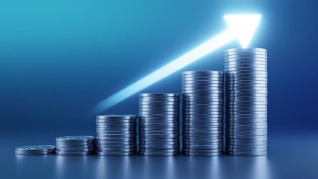 Financial Growth and Investment Success - A Visual Representation of Increasing Wealth.