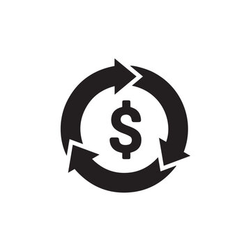 Automatic bill payment or revenue cycle management flat vector icon for apps and websites
