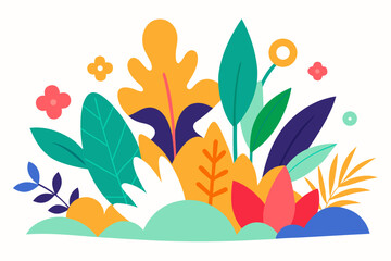 autumn landscape with trees and leaves