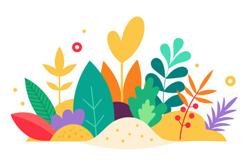 summer landscape with flowers