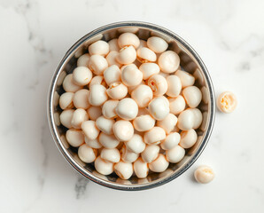 beans in a glass bowl
