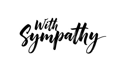 Elegant Calligraphic With Sympathy Message for Condolences and Grieving Souls