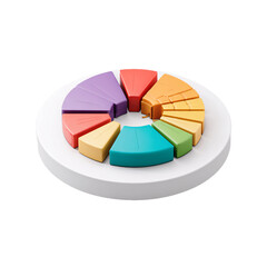 Obraz premium Pie Chart with Segments PNG