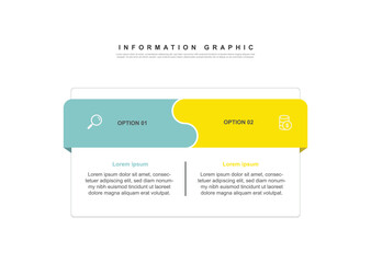 modern design template banner infographic. 2 step process information or presentation with icons