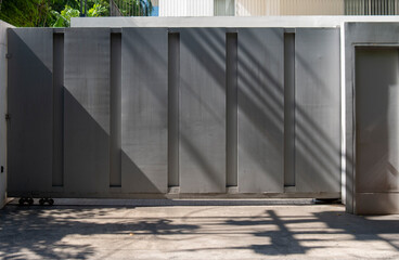 Old metal roller door background photo