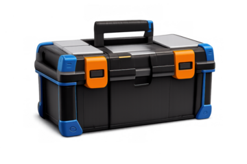 Plastic toolbox displaying equipment storage and organization for diy projects and professional maintenance