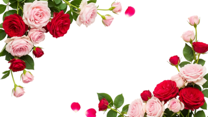 Beautiful Rose Wreath Floral Design Transparent Background